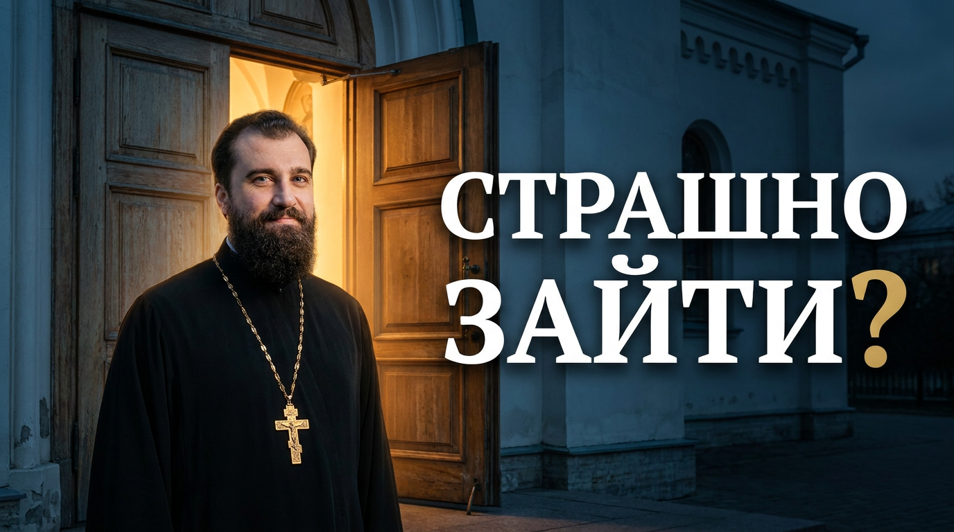Un singur pas spre biserică, când ţi-e frică să intri